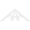 Ekena Millwork Pitch Riley Architectural Grade PVC Gable Pediment, 60"W x 25"H x 1"P (10/12) GPP060X025X100RIL - alternate 2
